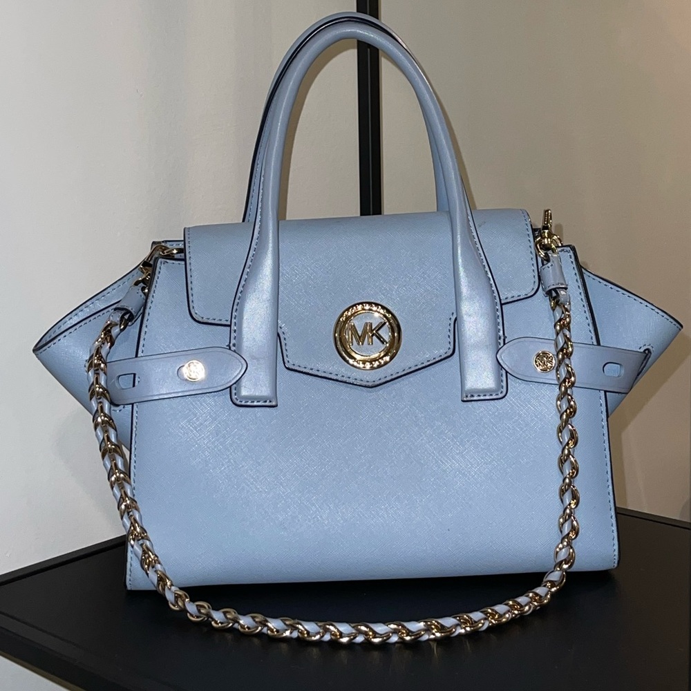 Baby Blue & Gold Michael Kors Shoulder Bag